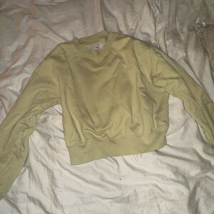 Aritzia Light lime Green Long Sleeve sweat Top